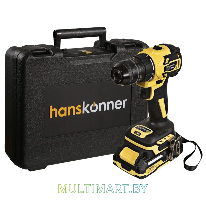 Дрель-шуруповерт Hanskonner HCD2065C (с 2-мя АКБ, кейс)